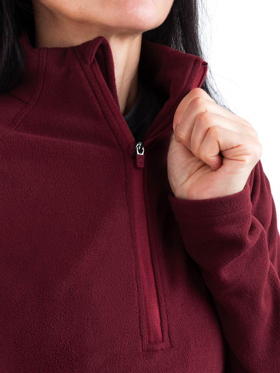 Архон женская толстовка PAYER, демисезонная, флис, марсала 