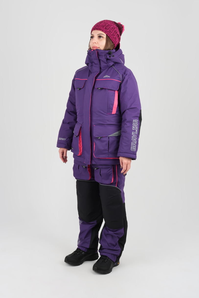 Камчатка МАГМА женский костюм для рыбалки GRAYLING зимний, фиолетовый