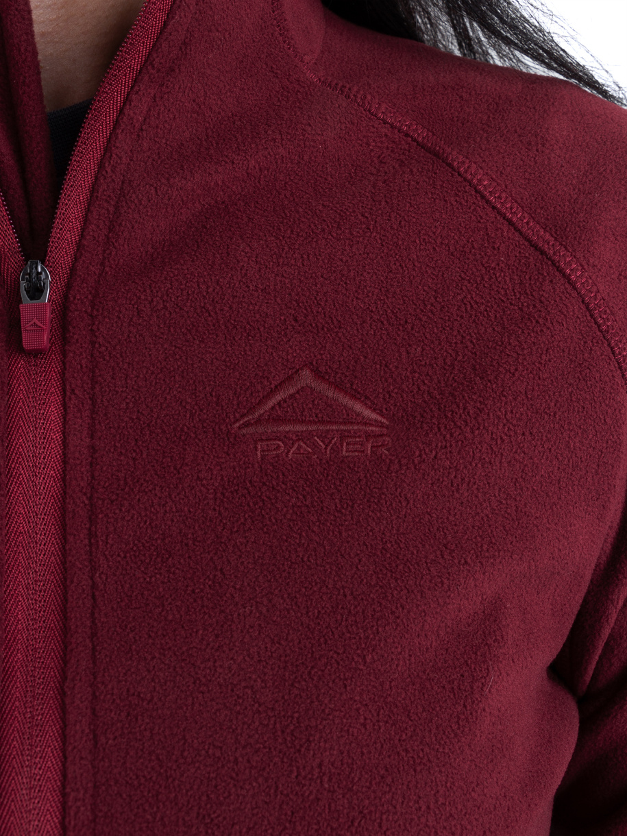 Архон женская толстовка PAYER, демисезонная, флис, марсала 