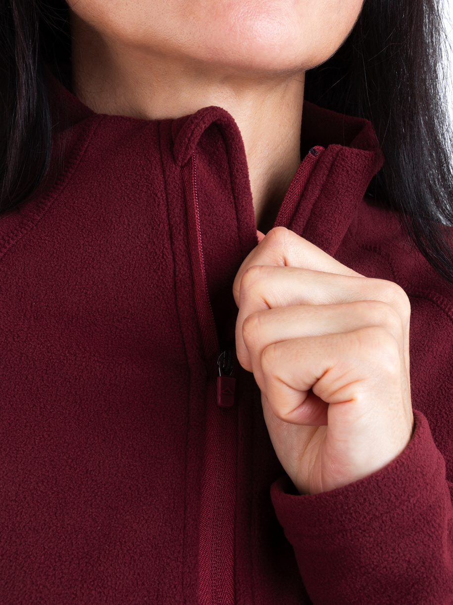 Архон женская толстовка PAYER, демисезонная, флис, марсала 